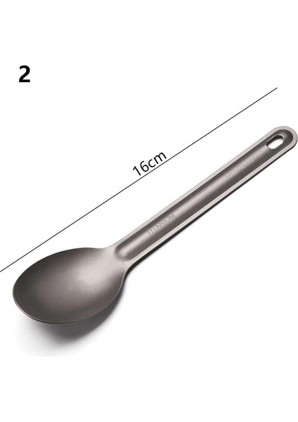 No.8 Stili 1 Adet Saf Titanyum Tencere Uzun Saplı Kaşık Çatal Çatal Kare Çubuklarını Edc Kamp Aracı Açık Aksesuarları (Yurt Dışından)