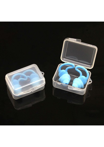 Mavi Stil 1 Çift Yüzme Kulak Tıkaçları Üçlü Ses Geçirmez Anti-Gürültü Uyku Su Sporları Fişi Su Geçirmez Yumuşak Silikon Kulak Tıkaçları Kulak Koruyucu (Yurt Dışından)