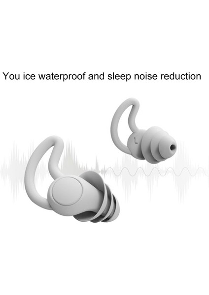 Mavi Stil 1 Çift Yüzme Kulak Tıkaçları Üçlü Ses Geçirmez Anti-Gürültü Uyku Su Sporları Fişi Su Geçirmez Yumuşak Silikon Kulak Tıkaçları Kulak Koruyucu (Yurt Dışından) indirimleri