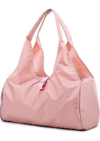 A-Pembe Tarzı Açık Su Geçirmez Naylon Spor Spor Çantaları Erkek Kadın Eğitim Spor Seyahat Çanta Ayakkabı Bölmesi ile Yoga Mat Spor Çanta (Yurt Dışından)