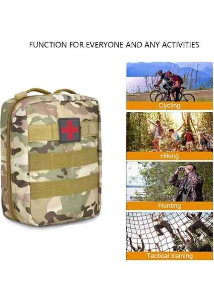 Acu Stili Avcılık Survival Askeri Edc Paketi Molle Taktik Bel Çantası Ilk Yardım Çantası Açık Sos Kılıfı Ordu Tıbbi Kiti Bel Kemeri Sırt Çantası (Yurt Dışından)