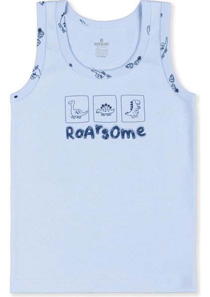 Erkek Çocuk Pamuklu Bisiklet Yaka Baskılı Atlet Tişört 3'lü Paket 2414 Renkli fiyatları