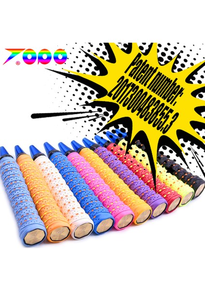 Lot PU-110 Yapışkan Hissi Eva Dalgalı Kavrama Delikli Overgripsbadminton Raketibadminton Raketi (Yurt Dışından)