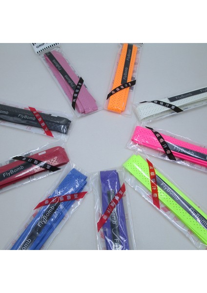 Kırmızı Stil Flybomb Lot Badminton Overgrips Kaymaz Teri Emilen Yumuşak Sargılar Dokunun Tenis Raketi Overgrip Tenis Keel Grip Lolb (Yurt Dışından)