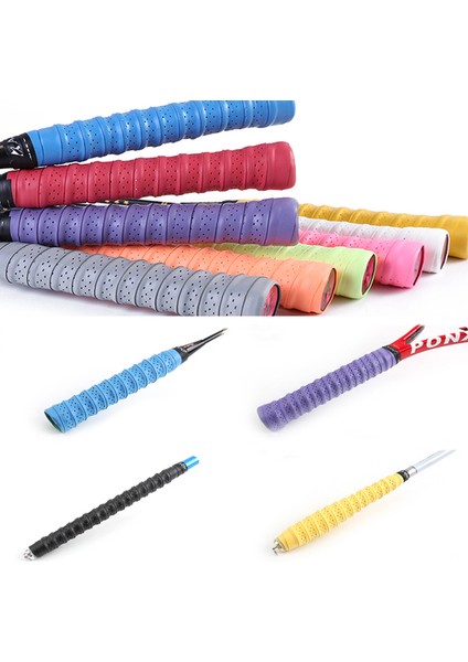 Pembe Tarzı Badminton Tutuş Kaymaz Nefes Alabilir Spor Aşırı Kavrama Ter Bandı Tenis Overgrips Bant Badminton Raket Kavrama Ter Bandı Tenis Tutuşu (Yurt Dışından)