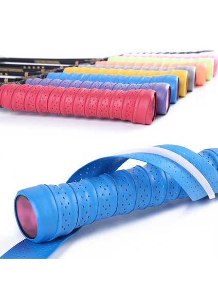 Pembe Tarzı Badminton Tutuş Kaymaz Nefes Alabilir Spor Aşırı Kavrama Ter Bandı Tenis Overgrips Bant Badminton Raket Kavrama Ter Bandı Tenis Tutuşu (Yurt Dışından)