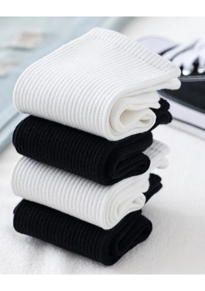 Unisex 4'lü Günlük Kolej Çorap