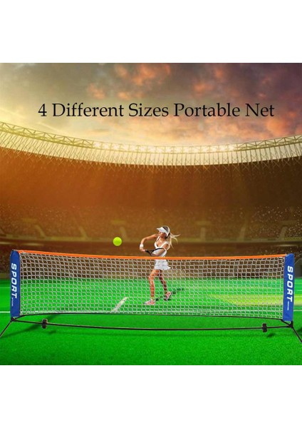 3,1 M Stili Taşınabilir Tenis Ağı Badminton Ağı Voleybol Ağı Kolay Kurulum Tenis Eğitimi Aracı Eğitim Kapalı Açık Hava Sporları Için (Yurt Dışından)