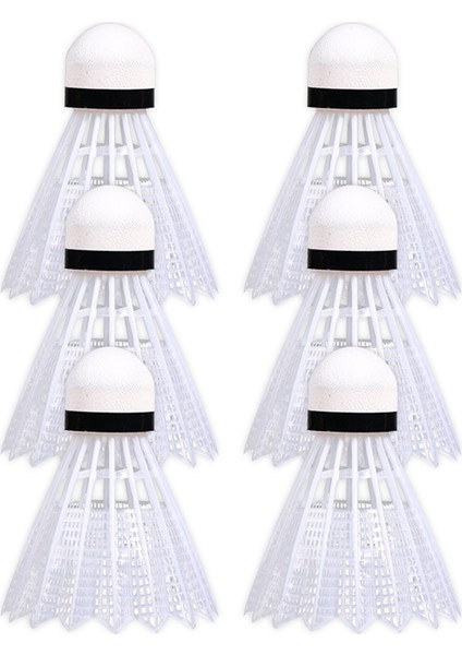 Beyaz 6 Adet Tarzı Uttlecocks Dayanıklı Plastik Badminton Raketle Doğa Sporları Badminton Topları Rüzgar Geçirmez Raketle (Yurt Dışından)