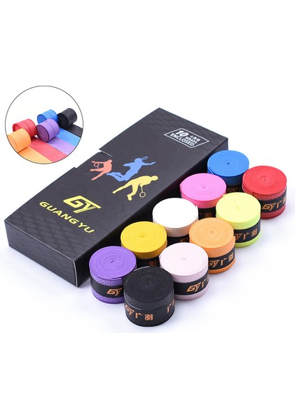 1 Kutu 10 Parça Tarzı Selffree Pu Squash Kavrama Kaymaz Tenis Badminton Raketi Overgrip Süper Emici Raket Kavrama Badminton Aksesuarı Yeni Sıcak (Yurt Dışından)