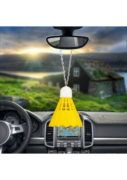 Turuncu Tarzı Araba Kolye Raketle Badminton Dikiz Aynası Dekorasyon Asılı Charm Süsler Otomobiller Iç Araba Aksesuarları Hediyeler (Yurt Dışından) fiyatları