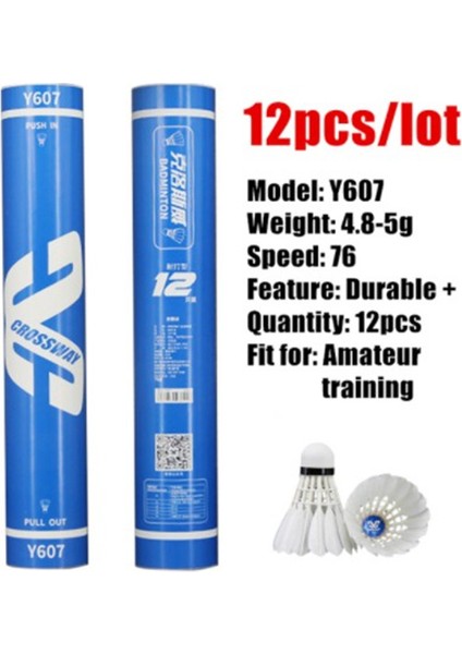 Kırmızı Stil Lot Crossway Ff-12 Badminton Kaz Tüyü Raketle Hız Eğitim Egzersizi Için Dayanıklı Badminton Topu (Yurt Dışından) fırsatları