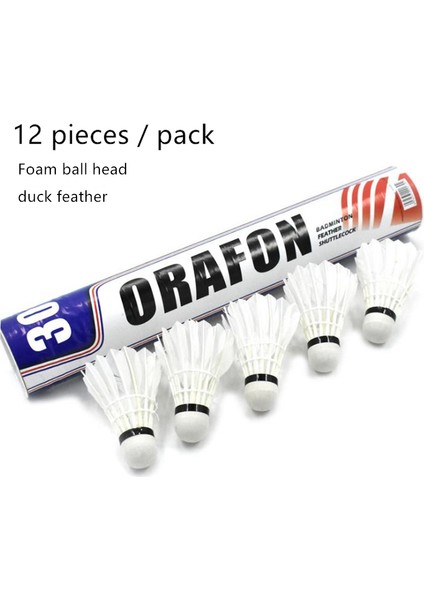 Model 1 Ördek Köpük Stili Ack Raketle Ördek Tüyü Badminton Açık Hava Spor Raketle Eğitim Oyunu Uçan Stabilite Dayanıklı Toplar (Yurt Dışından)