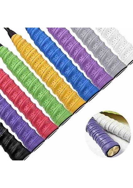 Kırmızı Stil 6 Renk Kaymaz Raket Kavrama Badminton Overgrips Ter Bandı Açık Spor Aksesuarları Tenis Bandı El Sapları (Yurt Dışından) fiyatları