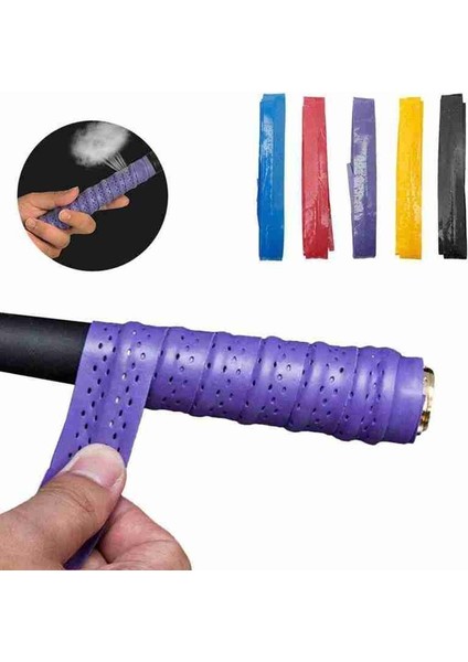 Kırmızı Stil 6 Renk Kaymaz Raket Kavrama Badminton Overgrips Ter Bandı Açık Spor Aksesuarları Tenis Bandı El Sapları (Yurt Dışından) modelleri