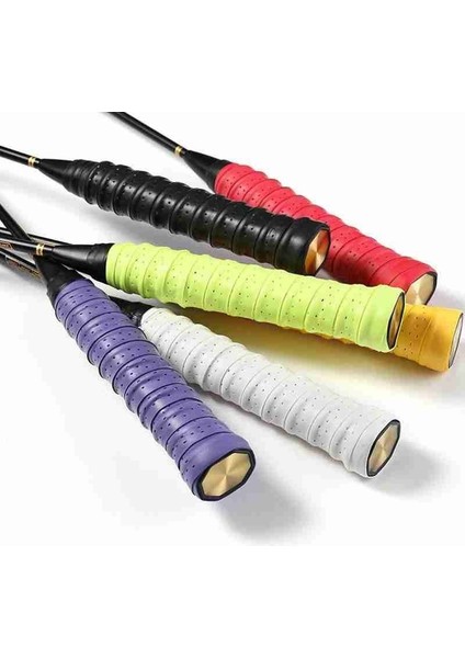 Kırmızı Stil 6 Renk Kaymaz Raket Kavrama Badminton Overgrips Ter Bandı Açık Spor Aksesuarları Tenis Bandı El Sapları (Yurt Dışından) fırsatları