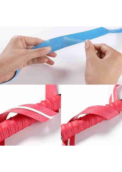 Kırmızı Stil 6 Renk Kaymaz Raket Kavrama Badminton Overgrips Ter Bandı Açık Spor Aksesuarları Tenis Bandı El Sapları (Yurt Dışından) indirimleri