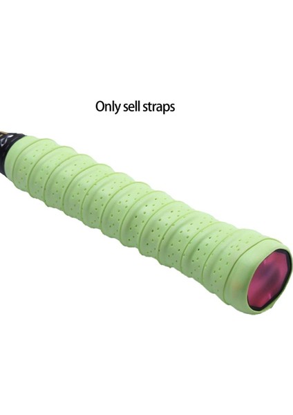 Yeşil Stil Nefes Alabilir Ter Emici Tenis Raketi Sapı Sarılmış Kayış Kaymaz Sap Sarma Kayışı Olta Badminton Alkış (Yurt Dışından)