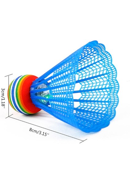 Mavi Stil N58B LED Aydınlatma Badminton Kuşları Karanlık Gecede Parlıyor Naylon Raketle (Yurt Dışından) indirimleri