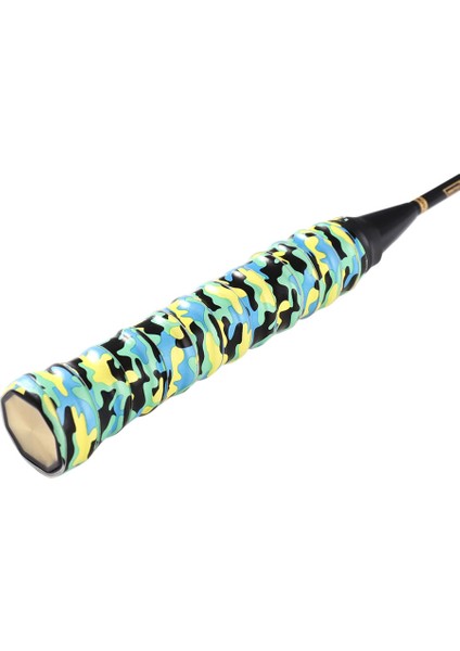 Kamuflaj Yeşil Tarzı Kamuflaj Kaymaz Tenis Badminton Squash Topu Raket Kolu Kapak Şerit Badminton Overgrips Ter Bandı Tenis Bandı El Kavrama (Yurt Dışından)
