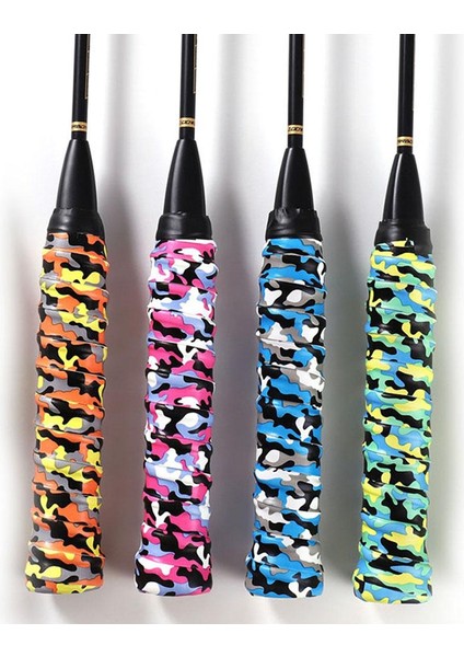 Kamuflaj Yeşil Tarzı Kamuflaj Kaymaz Tenis Badminton Squash Topu Raket Kolu Kapak Şerit Badminton Overgrips Ter Bandı Tenis Bandı El Kavrama (Yurt Dışından) fiyatları