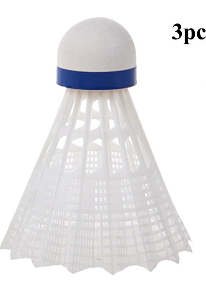 3 Adet Beyaz Stil Adet Kapalı Açık Spor Salonu Fitness Raketle Badminton Topu Dayanıklı Naylon Badminton Eğitim Spor Eğitim Topları (Yurt Dışından)