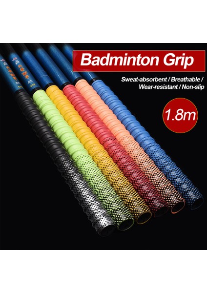 Gradyan Kırmızı Stili 1 Adet Kaymaz Ter Bandı Badminton Kavrama Tenis Overgrip Spor Bant Sargılar Için Olta Squash Padel Raket (Yurt Dışından)