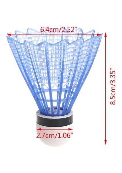 Kırmızı Stil 3 Adet LED Parlayan Işık Up Plastik Badminton Raketle Renkli Aydınlatma Topları (Yurt Dışından)