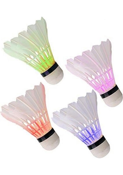4 Adet Tarzı LED Badminton Raketle Aydınlatma Birdies Raketle Açık Spor Aktiviteleri Için Parlayan Badminton (Yurt Dışından)