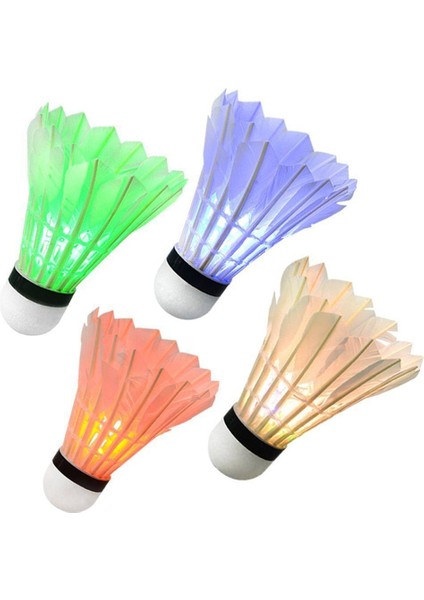 4 Adet Tarzı LED Badminton Raketle Aydınlatma Birdies Raketle Açık Spor Aktiviteleri Için Parlayan Badminton (Yurt Dışından)