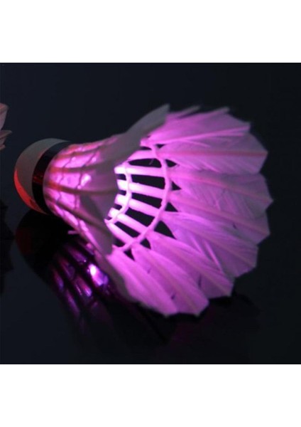 4 Adet Tarzı LED Badminton Raketle Aydınlatma Birdies Raketle Açık Spor Aktiviteleri Için Parlayan Badminton (Yurt Dışından)
