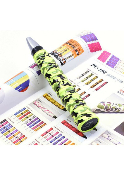Yeşil Stil Amouflage Tenis Tutma Bandı Ter Bandı Kaymaz Badminton Raketi Overgrips Renkli Balık Oltası Ter Sargısı (Yurt Dışından)