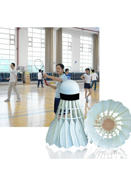 Beyaz Stil Yeni Lot Badminton Kaz Tüyü Badminton Topu Raketle Doğa Sporları Fitness Aksesuarları (Yurt Dışından)