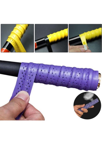 Sarı Stil Raket Kavrama Bandı Kaymaz Nefes Alabilir Beyzbol Badminton Softbol Raketi Kauçuk Sap Kavrama Sarma Bandı Raket Sporları Için (Yurt Dışından)