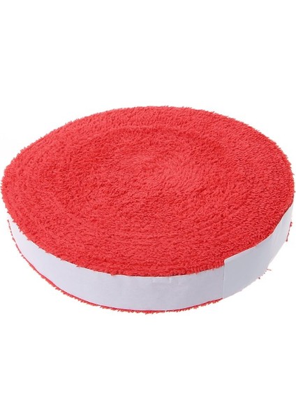 Kırmızı Stil 2021 Yeni 1 Makaralı 10M Havlu Tutkal Kavrama Badminton Tenis Raketi Overgrips Kaymaz Ter Bandı Kavrama Bandı (Yurt Dışından)