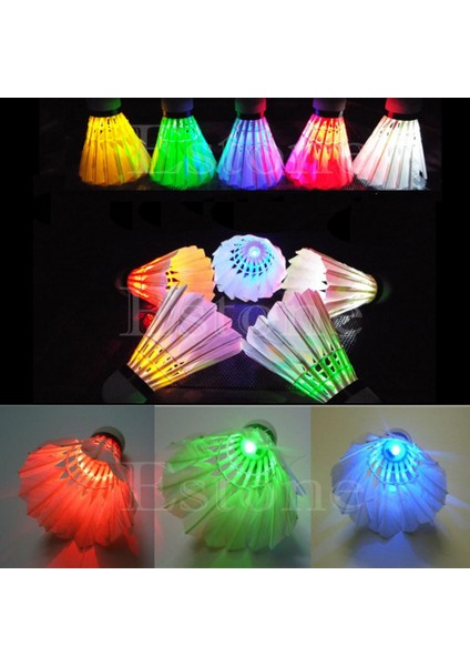 Birdies Aydınlatma Karanlık Gece Renkli LED Badminton Raketle (Yurt Dışından)