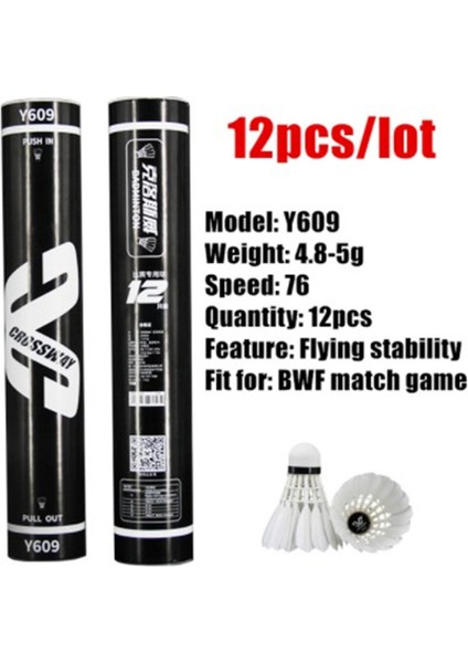 Kırmızı Stil Lot Crossway Ff-12 Badminton Kaz Tüyü Raketle Hız Eğitim Egzersizi Için Dayanıklı Badminton Topu (Yurt Dışından) fiyatları