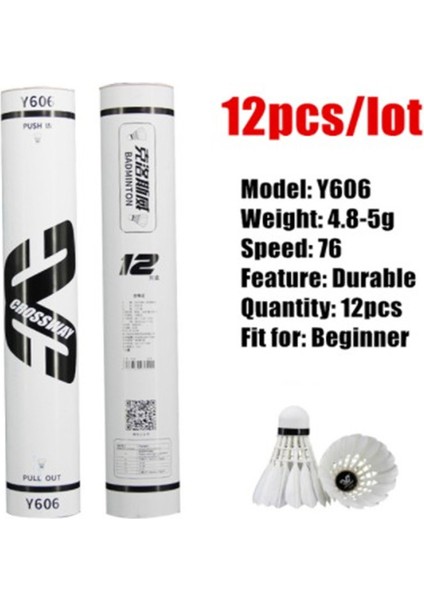 Kırmızı Stil Lot Crossway Ff-12 Badminton Kaz Tüyü Raketle Hız Eğitim Egzersizi Için Dayanıklı Badminton Topu (Yurt Dışından) modelleri