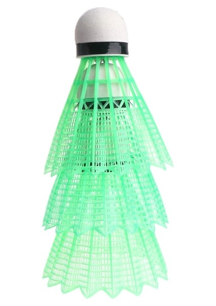 Kırmızı Stil 3 Adet LED Parlayan Işık Up Plastik Badminton Raketle Renkli Aydınlatma Topları (Yurt Dışından)