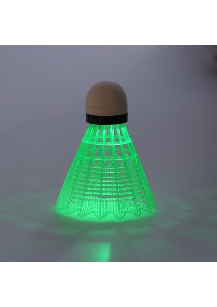 Kırmızı Stil 3 Adet LED Parlayan Işık Up Plastik Badminton Raketle Renkli Aydınlatma Topları (Yurt Dışından)