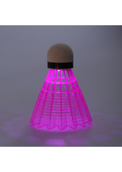 Kırmızı Stil 3 Adet LED Parlayan Işık Up Plastik Badminton Raketle Renkli Aydınlatma Topları (Yurt Dışından)