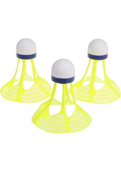 Sarı Stil 3 Adet Rüzgar Geçirmez Badminton Topları Açık Öğrenci Sporları Eğitimi Raketle Badminton Topları (Yurt Dışından)