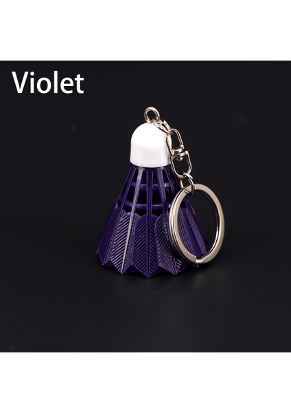 Mor Tarzı 1 Adet Mini Badminton Kolye Süsler Raketle Anahtarlık Anahtarlık Anahtarlık Pvc Hatıra Polikromatik Renk Araba Ev Anahtarı Için (Yurt Dışından)
