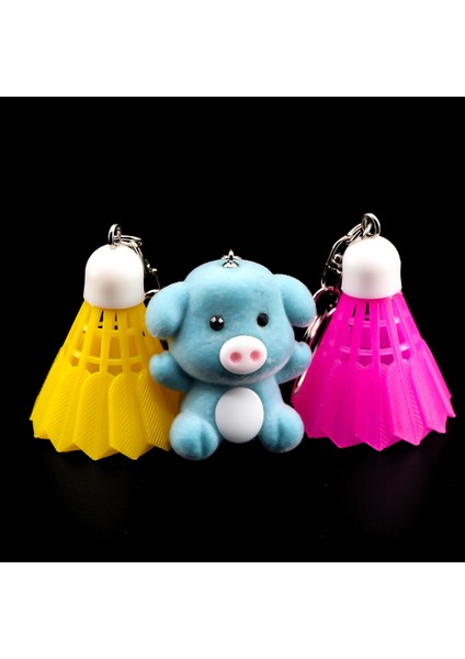 Mor Tarzı 1 Adet Mini Badminton Kolye Süsler Raketle Anahtarlık Anahtarlık Anahtarlık Pvc Hatıra Polikromatik Renk Araba Ev Anahtarı Için (Yurt Dışından) indirimleri