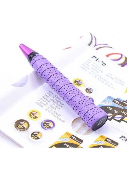 Mor Tarzı 10PCLOT Nefes Alabilir Delikli Tenis Raketleri Badminton Raketleri Kaymaz Sapları Ince Olta Ter Emme Bandı Q1005CMH (Yurt Dışından)