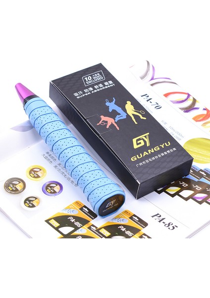 Mor Tarzı 10PCLOT Nefes Alabilir Delikli Tenis Raketleri Badminton Raketleri Kaymaz Sapları Ince Olta Ter Emme Bandı Q1005CMH (Yurt Dışından) fırsatları