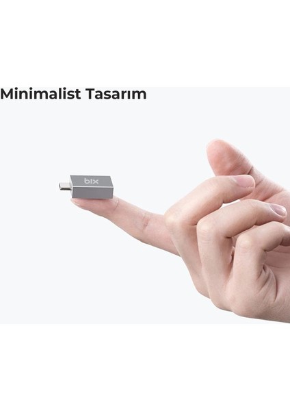 ADP-04 Type-C to Micro USB ve USB-A 3.0 Çevirici Dönüştürücü Adaptör