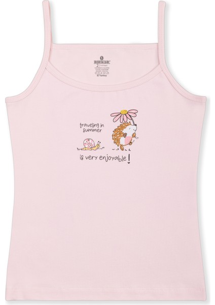 Kız Çocuk Pamuklu Ince Ip Askılı Renkli Baskılı Klasik Atlet 3lü Paket 4328 Renkli fırsatları