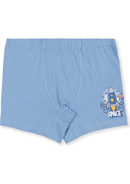 Erkek Çocuk Pamuklu Baskılı Rahat Kesim Likralı Boxer 3'lü Paket 3422 Renkli modelleri