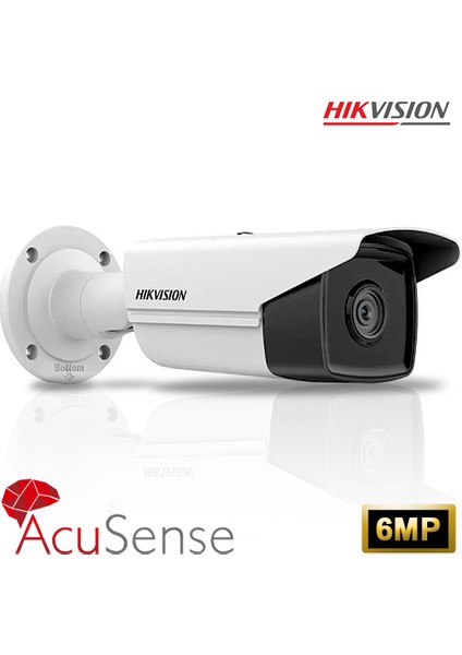 (DS-2CD2T63G2-2I) 6mp 1/2.8 2.8mm WDR,BLC,HLC,ROI,IP67 Acusense Poe Exır BULLET-60MT.